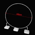 180cm white circular balloon arch frame with water bases for wedding and party decorations - Reinforced Style (180cm) / 180cm Circle with Three Square Water Bag Bases