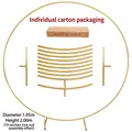 Gold iron round balloon arch kit with 1.95m diameter and 2.00m height for wedding decor - Without Accessories / Height 2m