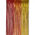 Tenda a frange tricolore 2x1m rossa arancione e oro per decorazione sfondo festa - Mix Rosso Arancione Oro