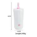 Tragbare elektrische Ballonpumpe in Weiß und Rosa, Größe 16 cm x 5,5 cm, 400 g - Mini EU-Stecker / Rosa