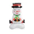 Large standing Christmas snowman foil balloon with base for holiday party decorations - Large Standing Snowman / 58inch