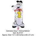 Dalmatiër hond thema nummer 1 folieballon voor kinderen verjaardag decoratie - Dier Nummer 1 (Dalmatiër) / 16"