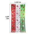 Tenda a frange natalizia 1x2m rossa verde bianca per decorazioni per feste festose - Multicolore di Natale