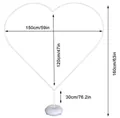 Heart shaped white balloon arch frame stand for wedding decor with 160cm height dimensions - Heart Style / Heart Shape Support (150cm Width)