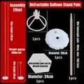 Adjustable silver balloon column stand with stable water bag base - Hexagonal Base Style (KT001) / With Weighted Water Bag