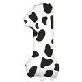 Large 40 inch cow print number 1 foil balloon for first birthday party celebration decor - Number 1 / 40 Inch
