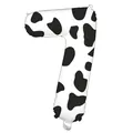 Grand ballon chiffre 7 motif vache 40 pouces pour décoration de fête d'anniversaire - Chiffre 7 / 40 Pouces