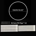 150cm large white PE balloon arch stand hoop set for wedding and birthday decorations - 150cm (Integrated Interface)