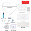 Heart-shaped balloon arch kit with pump, poles, and water bag base for party decoration. - Ultimate Heart Kit / Heart Shape Kit (Full Accessories Included)