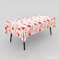 Mantel de Halloween con huellas de manos sangrientas rojas para fiestas - Mantel de Halloween con Huellas Sangrientas