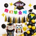 Kit di palloncini per la laurea con disegni di gufo e scimmia per feste scolastiche - Set Laurea HY-03 (L3318)