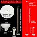 Telescopic balloon column stand with adjustable metal pole height 50 to 216 cm - Round Plastic Base Style (KT001)