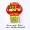 Großer 64x84cm rot-goldener chinesischer Neujahrslaternenballon für die Partydekoration - Großer Laternenballon