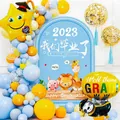 Kit arco di palloncini per festa di laurea con stelle dorate e decorazioni animali - Set Laurea HY-01 (L3302)