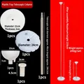 Adjustable telescopic balloon stand set with base and pole for party decoration - Round Plastic Base Style (KT001) / With Weighted Water Bag