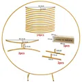 Components for a golden metal circle balloon arch frame for wedding party decor - Short Box Packaging / Height 2m