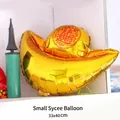 Kleiner goldener Barren Folienballon für Neujahr, Größe 33x40cm - Kleiner Ingot-Ballon
