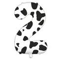 Large 40 inch cow print foil number 2 balloon for birthday party decorations - Number 2 / 40 Inch