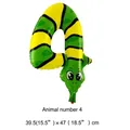 Ballon en aluminium en forme de serpent numéro 4, décoration 16 pouces pour enfants - Animal Nombre 4 (Serpent) / 16"
