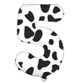 Grand ballon en aluminium numéro 5 motif vache 40 pouces pour décoration d'anniversaire - Chiffre 5 / 40 Pouces