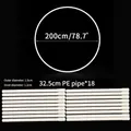 200cm diameter balloon arch ring stand with 18 pieces of white PE tubes for party - 200cm (Integrated Interface)