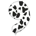 Grand ballon en aluminium de 40 pouces avec motif vache numéro 9 pour décoration de fête - Chiffre 9 / 40 Pouces