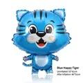 Blauer fröhlicher Tiger-Folienballon für die Neujahrsdekoration 2026, SKU-Variante - Blauer Glücklicher Tiger