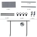Adjustable table balloon arch kit with assembly parts and clamps for party decor - Black Tabletop Arch / Black