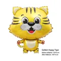 Süßer goldener Cartoon-Tiger-Folienballon für die Neujahrsfeier 2026 Partydekoration - Goldener Glücklicher Tiger