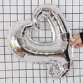 Silver 18-inch heart-shaped foil balloon with hook design for wedding party decor - Hook Heart / 18 Inch / Silver
