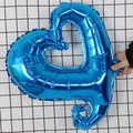 Blue 18-inch heart-shaped foil balloon for romantic wedding and party decoration - Hook Heart / 18 Inch / Blue