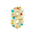 Cute caterpillar design number 8 aluminum foil balloon with colorful dots for parties - Number 8 (Caterpillar Shape) / 40 Inch