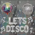 Silver LETS DISCO foil balloon set with disco balls and laser curtain for party decoration - Disco Party Decoration Set (Set 4)