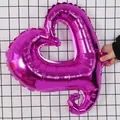 Elegant 18-inch magenta heart-shaped hook foil balloon for wedding and party decoration. - Hook Heart / 18 Inch / Rose Red
