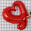 18-inch red heart-shaped aluminum foil balloon with hook tail detail for romantic wedding decor - Hook Heart / 18 Inch / Red