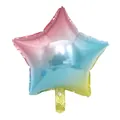 Hochwertiger 18-Zoll Regenbogen Stern Folienballon für festliche Partydekorationen - 18 Zoll / Pentagramm / 50 Stück
