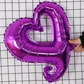 Romantic 18-inch metallic purple hook heart foil balloon for elegant wedding party decoration - Hook Heart / 18 Inch / Purple