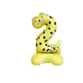 16-inch standing leopard number 2 foil balloon for children's birthday party decor - Number 2 (Leopard Shape) / Standing Style