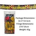 Gold and black Feliz Cumpleaños foil fringe curtain banner for birthday party decoration - Spanish Birthday Theme (Black & Gold)