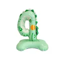 Standing number 9 foil balloon with a cute green dinosaur theme design for party - Number 9 (Dinosaur Shape) / Standing Style