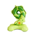 16-inch standing green animal number 2 foil balloon for forest theme kids party decor - Number 9 (Dinosaur Shape) / Standing Style