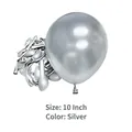 10-inch metallic silver latex balloon for birthday party and wedding decorations - 50 Pieces / Silver / 10"