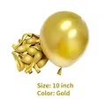 Set of 10 inch metallic gold latex balloons for festive party and wedding decoration - 50 Pieces / Gold / 10"