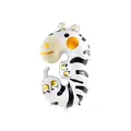 Zebra striped standing number 3 foil balloon for jungle animal themed birthday parties - Number 3 (Zebra Shape) / 40 Inch