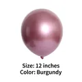 Premium 12-inch metallic wine red latex balloon for birthday and wedding party decorations - 50 Pieces / Burgundy / 12 Inch