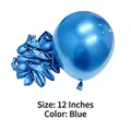 Glänzender metallic-blauer 12-Zoll-Latexballon für Geburtstags- und Partydekorationen - 50 Stück / Blau / 12 Zoll