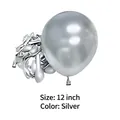 12-Zoll metallisch silberner Latexballon für Geburtstagsfeiern und Hochzeitsdekorationen - 50 Stück / Silber / 12 Zoll