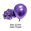 Hochwertige 12-Zoll lila Metallic-Latexballons für Geburtstags- und Hochzeitsdekorationen - 50 Stück / Lila / 12 Zoll