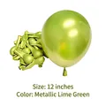 12-Zoll metallisch lindgrüner Latexballon für Geburtstagsfeiern und Hochzeit Dekorationen - 50 Stück / Metallic Lime Green / 12 Zoll