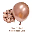 12-Zoll-Latexballon in Metallic-Roségold für Geburtstags- und Hochzeitsdekorationen - 50 Stück / Roségold / 12 Zoll